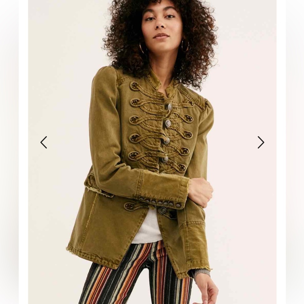 Olive Military-Style Women's Jacket